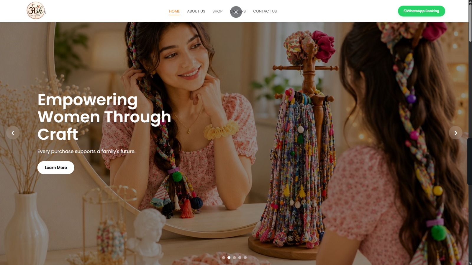 Handcrafted Fabric Products Website