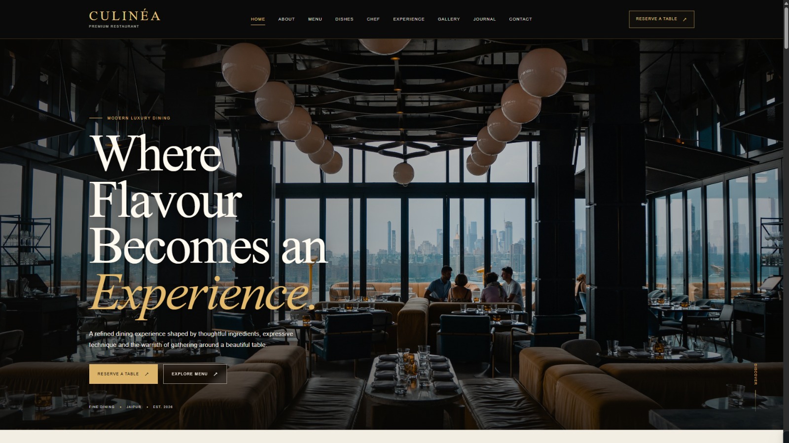 Premium Restaurant Website